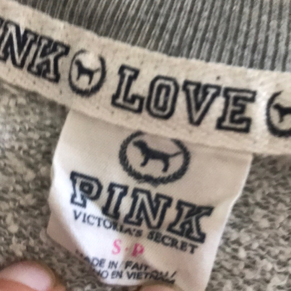 PINK Grey Sweatshirt - Picture 2 of 3